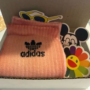 Light red custom made adida socks